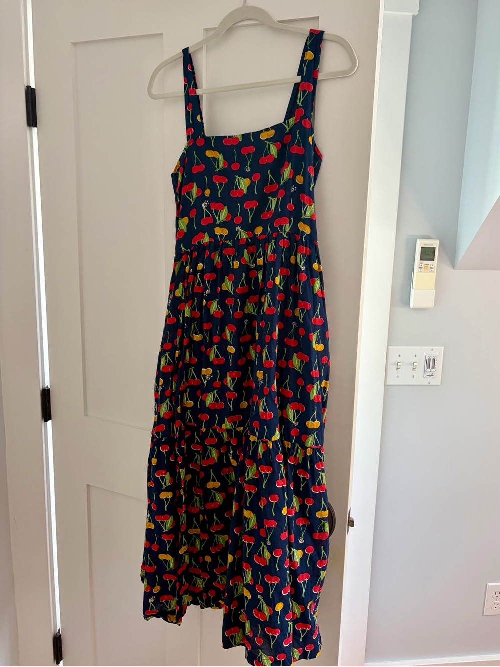 NWOT Pink Chicken Cherry Print Sundress Size S